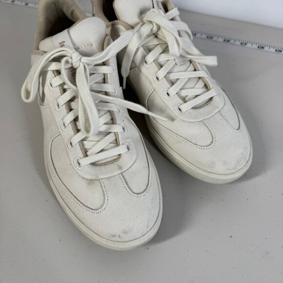 Lululemon Cream Cityverse Sneakers Size 9.5 Lace Up Casual Athletic Canvas - Picture 8 of 13